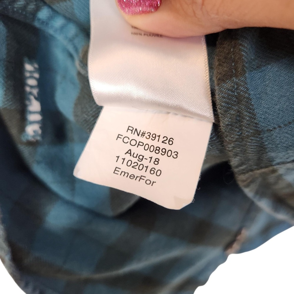 FILSON Alaskan Guide Shirt Womens Medium Blue Plaid Flannel Long Sleeve Button - Picture 12 of 12